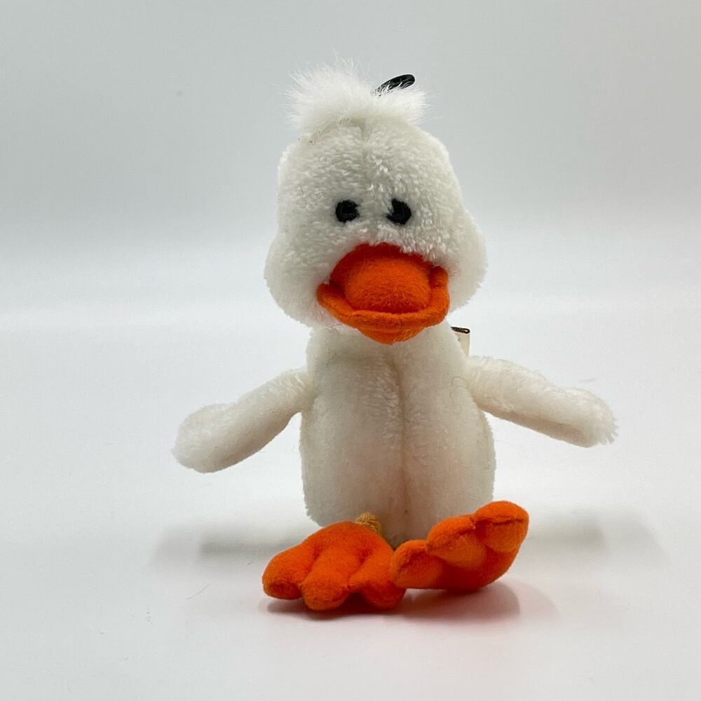 Gund String-Bean Duck #3608 White Floppy Legs Arms Plush Stuffed Animal